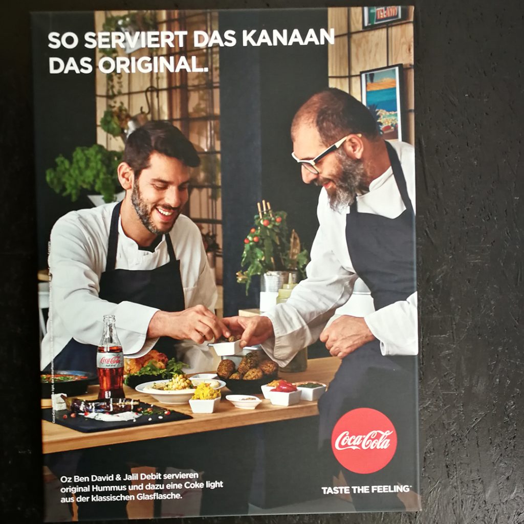 Restaurant Kanaan in einer Kampagne von Coca-Cola aus dem Jahr 2018