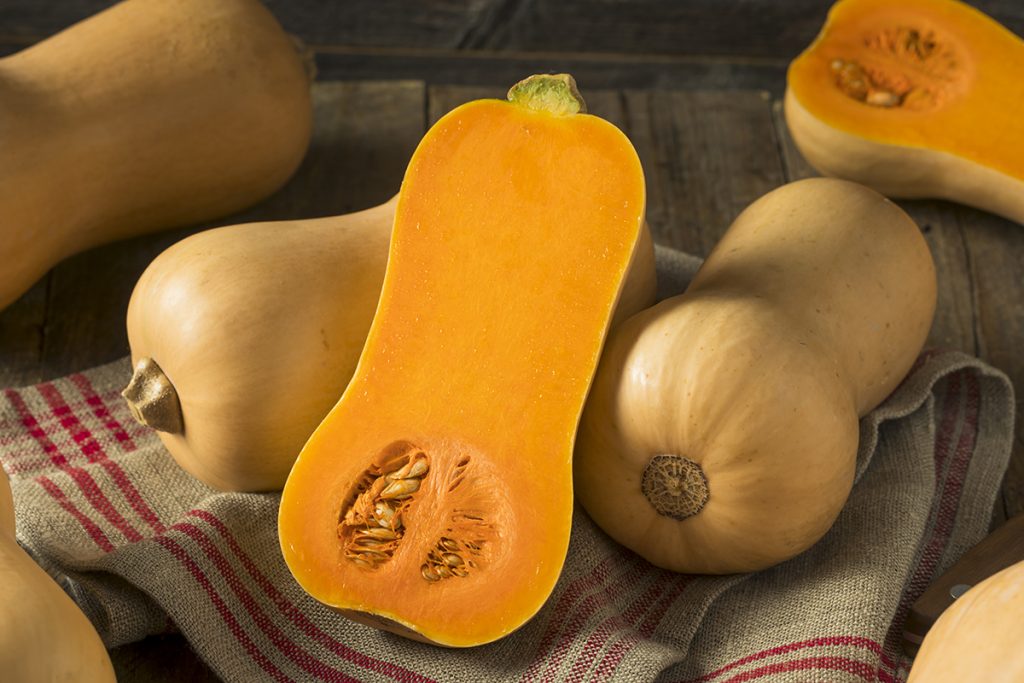 Kann man auch roh essen: Butternut-Kürbis