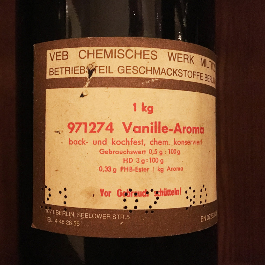 Historische Flasche Vanille-Arom