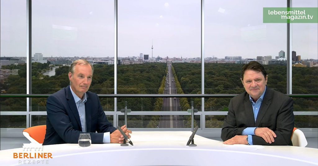 Dr. Matthias Heider (links im Bild) zu Gast in der Web-Politiktalkshow "Berliner Rezepte" mit Christoph Minhoff.
