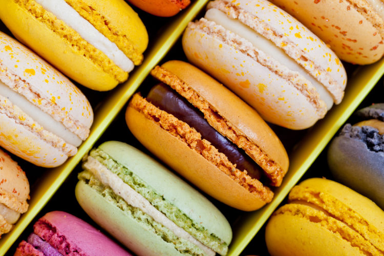 Frühlingsfarbener Genuss: Macarons