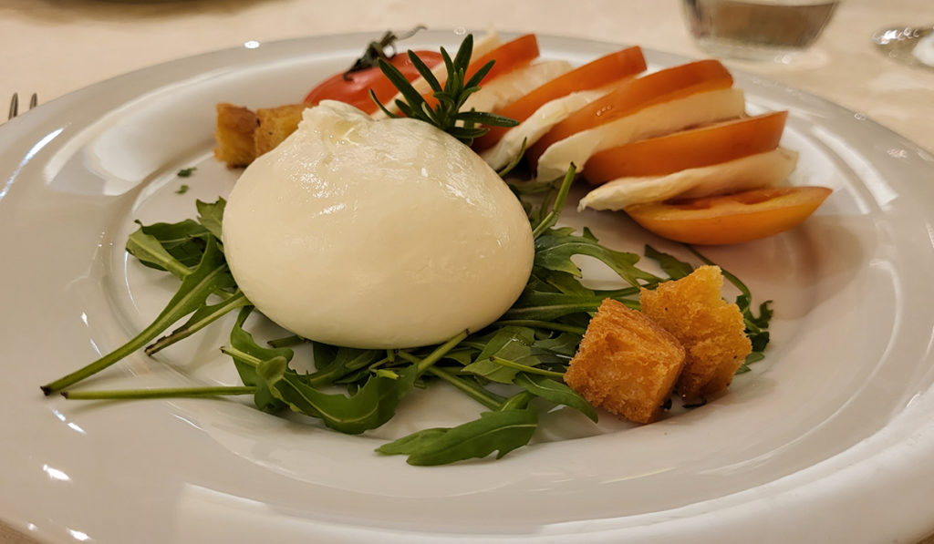 Burrata auf Rucola