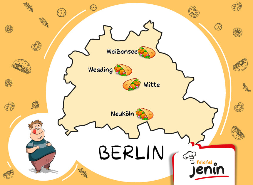 Falafel Jenin hat vier Standorte in Berlin.