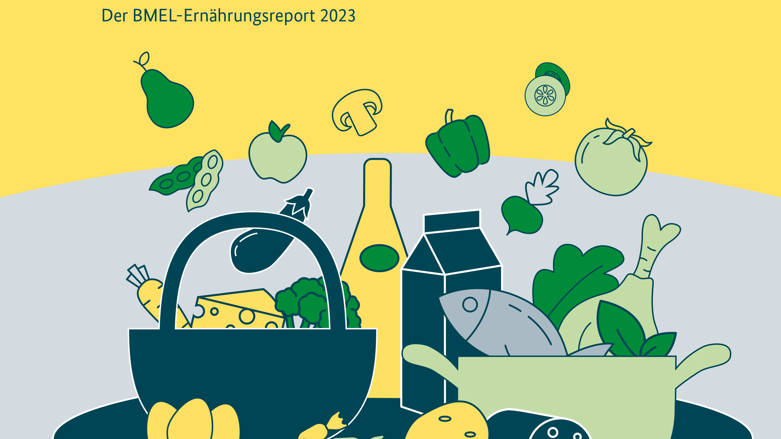 Titelbild vom Ernährungsreport 2023 des BMEL