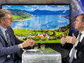 Oliver Numrich und Hubert Aiwanger bei der Aufzeichnung vom Küchenkabinett on Tour im Airstreamer
