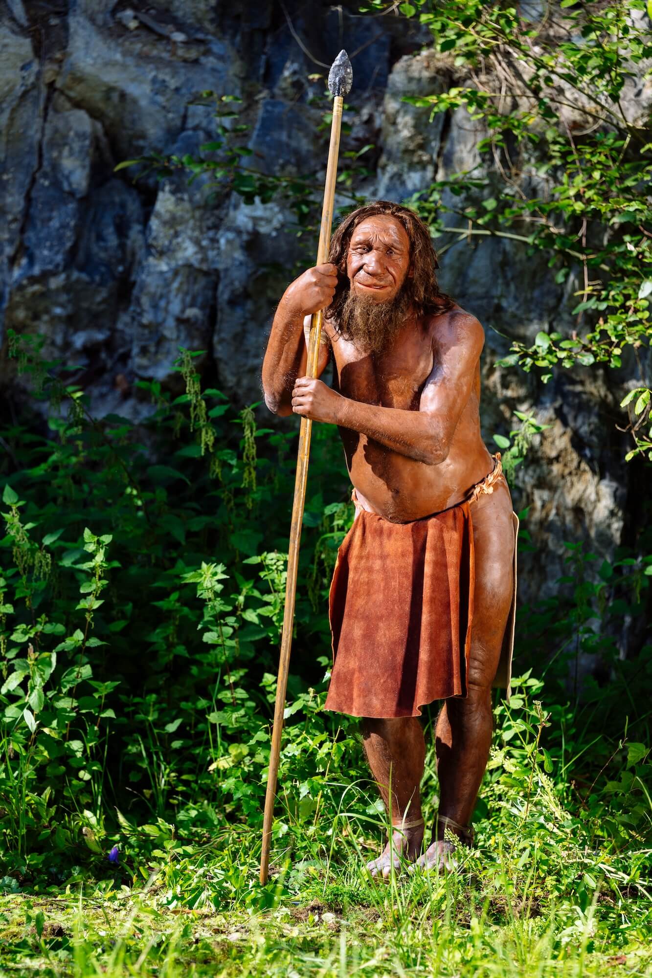 Rekonstruktion eines Neanderthalers, ganzkörper